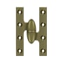 Deltana 5" x 3-1/4" Solid Brass Right Hand Olive Knuckle Hinge with Ball Bearing - 10 Pack Antique Brass