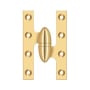 Deltana 5" x 3-1/4" Solid Brass Right Hand Olive Knuckle Hinge with Ball Bearing - 10 Pack Lifetime Polished Brass