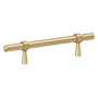 Deltana Adjustable Up to 6" Center to Center Bar Cabinet Pull Brushed Brass