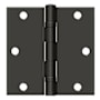 Deltana 3-1/2" x 3-1/2" Ball Bearing Square Corner Hinge - Pair Oil Rubbed Bronze