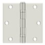 Deltana 3-1/2" x 3-1/2" Ball Bearing Square Corner Hinge - Pair Polished Nickel