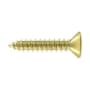 Deltana #10 x 1" Solid Brass Wood Screw - Single Polished Brass