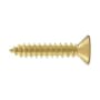 Deltana #10 x 1" Solid Brass Wood Screw - Single Brushed Brass