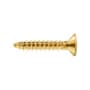 Deltana #7 x 3/4" Solid Brass Wood Screw - Single Lifetime Polished Brass
