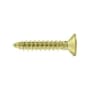 Deltana #7 x 3/4" Solid Brass Wood Screw - Single Polished Brass