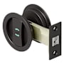 Deltana Sliding Door Round Privacy Lock with Round Rose Oil Rubbed Bronze