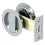 Deltana Sliding Door Round Privacy Lock with Round Rose Polished Chrome