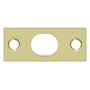 Deltana 2-1/4" x 1" Strike Plate for 12" Extension Flush Bolt Unlacquered Brass