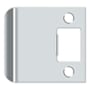 Deltana 2-1/4" X 2-1/2" Extended Lip Strike Plate Polished Chrome