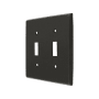 Deltana Solid Brass 2 Gang Double Toggle Switch Wall Plate Oil Rubbed Bronze