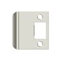 Deltana 2-1/4 Tall Extended Lip Strike Plate Bright Nickel