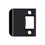 Deltana 2-1/4 Tall Extended Lip Strike Plate Paint Black