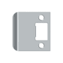 Deltana 2-1/4 Tall Extended Lip Strike Plate Satin Chrome