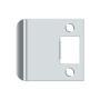 Deltana 2-1/4" X 2-1/2" Extended Lip Strike Plate Bright Chrome