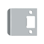 Deltana 2-1/4" X 2-1/2" Extended Lip Strike Plate Satin Chrome