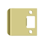 Deltana 2-1/4" X 2-1/2" Extended Lip Strike Plate Polished Brass