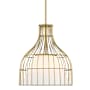 Designers Fountain Evensong 16" Wide Cage Pendant Brushed Gold