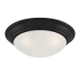 Designers Fountain Tap 2 Light 17" Wide Flush Mount Bowl Ceiling Fixture Matte Black