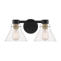 Designers Fountain Willow Creek 2 Light 17" Wide Vanity light Matte Black