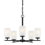 Designers Fountain Carmine 5 Light 24" Wide Chandelier Matte Black