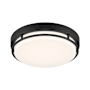 Designers Fountain Noble 14" Wide Integrated LED Flush Mount Drum Ceiling Fixture Matte Black