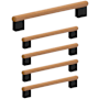Design House Porter 3-3/4 Inch Center to Center Handle Cabinet Pull - Pack of 5 Satin Gold / Matte Black