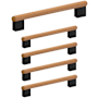 Design House Porter 5 Inch Center to Center Handle Cabinet Pull - Pack of 5 Satin Gold / Matte Black