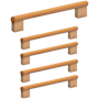 Design House Porter 5 Inch Center to Center Handle Cabinet Pull - Pack of 5 Satin Gold