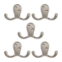 Design House Double Robe Hook - 5 Pack Satin Nickel