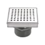 Design House 4" Square Shower Drain Stainless Steel