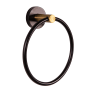 Design House Kelton 6" Wall Mounted Towel Ring Matte Black/Satin Gold