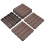Design House 12" x 12" Square Textured Polymer Interlocking Deck Tile - Sold by Pack (6-Pack) Russet Canyon