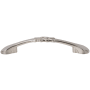 DesignPerfect Traditional Pack of (10) 3-3/4" Center to Center Arch Bow Cabinet Handles / Drawer Pulls with Weave Accent Brushed Satin Nickel
