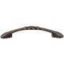 DesignPerfect Traditional Pack of (10) 3-3/4" Center to Center Arch Bow Cabinet Handles / Drawer Pulls with Weave Accent Weathered Brass
