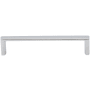 DesignPerfect Contemporary Pack of (10) - 5-1/16" Center to Center Sleek Square Cabinet Handles / Drawer Pulls Polished Chrome