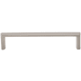 DesignPerfect Contemporary Pack of (10) - 5-1/16" Center to Center Sleek Square Cabinet Handles / Drawer Pulls Brushed Satin Nickel