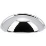 DesignPerfect Classic Pack of (25) - 3" Center to Center Farmhouse Cabinet Cup Handles / Drawer Cup Pulls Polished Chrome