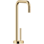 Dornbracht Meta Square 0.5 GPM Hot and Cold Water Dispenser with Thermally Insulated Spout and Lead Free Durabrass (23KT Gold)
