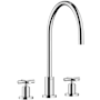 Dornbracht Tara 1.5 GPM Widespread Kitchen Faucet with Swivel Spout and Cartridge Chrome