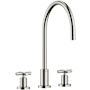 Dornbracht Tara 1.5 GPM Widespread Kitchen Faucet with Swivel Spout and Cartridge Brushed Platinum