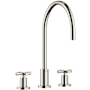 Dornbracht Tara 1.5 GPM Widespread Kitchen Faucet with Swivel Spout and Cartridge Platinum