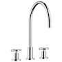 Dornbracht Tara 1.5 GPM Widespread Kitchen Faucet with Swivel Spout and Cartridge Durabrass (23KT Gold)