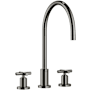 Dornbracht Tara 1.5 GPM Widespread Kitchen Faucet with Swivel Spout and Cartridge Dark Chrome
