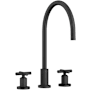 Dornbracht Tara 1.5 GPM Widespread Kitchen Faucet with Swivel Spout and Cartridge Matte Black
