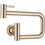 Dornbracht Vaia 1.5 GPM Wall Mounted Single Hole Pot Filler with Swivel Spout and Ceramic Disc Cartridge Brushed Champagne (22kt Gold)
