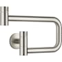 Dornbracht Tara Ultra 1.5 GPM Wall Mounted Single Hole Pot Filler with Swivel Spout and Ceramic Disc Cartridge Brushed Platinum