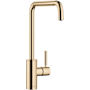 Dornbracht Meta Square 1.5 GPM Single Hole Kitchen Faucet with Swivel Spout and Cartridge Durabrass (23KT Gold)