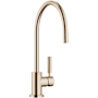 Dornbracht Tara 1.5 GPM Single Hole Kitchen Faucet with Swivel Spout Brushed Champagne (22kt Gold)