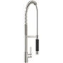 Dornbracht Tara Ultra 1.5 GPM Single Hole Pre-Rinse Pull Down Kitchen Faucet with Swivel Spout and Cartridge Brushed Platinum