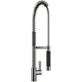 Dornbracht Tara Ultra 1.5 GPM Single Hole Pre-Rinse Pull Down Kitchen Faucet with Swivel Spout and Cartridge Dark Chrome